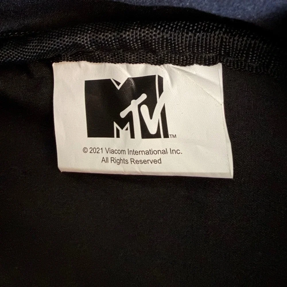 MTV Music Television Mini Backpack Black 90s Retro Geometric Print 2021 RN115665